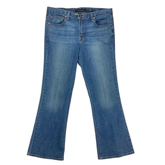 Calvin Klein Flare Leg Jeans 12 Blue Medium Wash Stretch Business Casual Denim - Picture 2 of 16